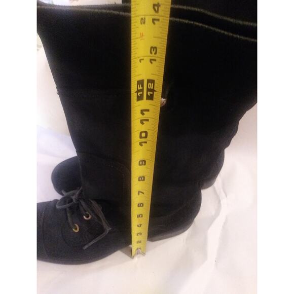gabbana mens black suede leather tall boots 44 eu 11 US made in Italy main image 4